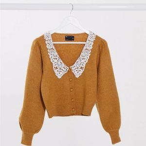ASOS Lace Collared Cardigan
